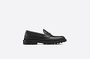 Dior Explorer Loafer Black Smooth Calfskin and CD Diamond Canvas - 3LO126ZSC_H971 - 6