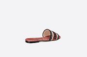 Dway Slide Gold-Tone Embroidered Cotton with Metallic Thread and Cherry Red Dior Brocart Motif - KCQ209BXE_S34R - 3