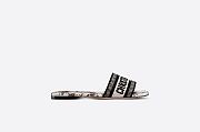 Dway Slide White Multicolor Embroidered Cotton with Dior Jardin Botanique Motif - KCQ209GRY_S43L - 5