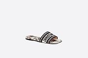 Dway Slide White Multicolor Embroidered Cotton with Dior Jardin Botanique Motif - KCQ209GRY_S43L - 4