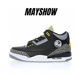 Air Jordan 3 Retro Oregon Ducks Pit Crew Black - HO11-MNJDLS-5