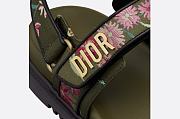 Dioract Sandal Khaki Multicolor Technical Fabric Embroidered with Dior Petites Fleurs Motif - KCQ549FWL_S11H - 6