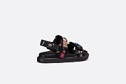 Dioract Sandal Black Multicolor Technical Fabric Embroidered with Dior Petites Fleurs Motif - KCQ549FWL_S900 - 3