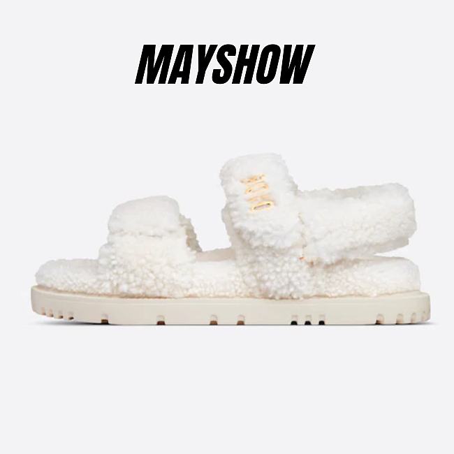 Dioract Sandal White Shearling - KCQ773SPK_S03W - 1