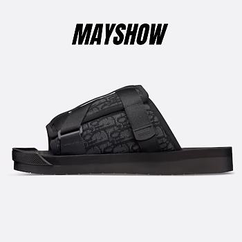 Dior Alpha Sandal Black Dior Oblique Jacquard - 3SA081YXV_H910