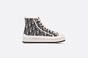 Walk'n'Dior High-Top Platform Sneaker Deep Blue Dior Oblique Embroidered Cotton - KCK382POB_S56B - 4