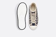 Walk'n'Dior High-Top Platform Sneaker Deep Blue Dior Oblique Embroidered Cotton - KCK382POB_S56B - 3