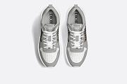 Dior B25 Runner Sneaker Gray and White Smooth Calfskin with Beige and Black Dior Oblique Jacquard - 3SN299ZIR_H165 - 5