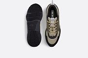 Dior B22 Sneaker Khaki and Black Technical Mesh and Khaki Calfskin - 3SN231ZHM_H630 - 4