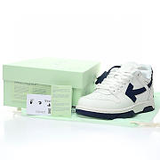 OFF-WHITE Out Of Office OOO Low Tops White White Navy Blue - OMIA189F22LEA0010146 - 5