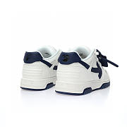 OFF-WHITE Out Of Office OOO Low Tops White White Navy Blue - OMIA189F22LEA0010146 - 2