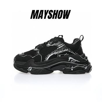 Balenciaga Triple S Black Sketch - 536737W3SRB1090