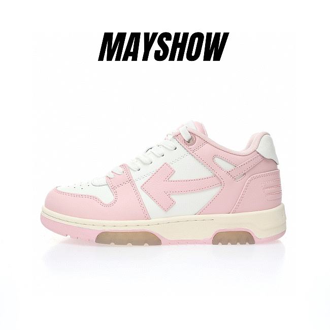 	 OFF-WHITE Out Of Office OOO Low Tops White Pink - OWIA259F21LEA0013001 - 1