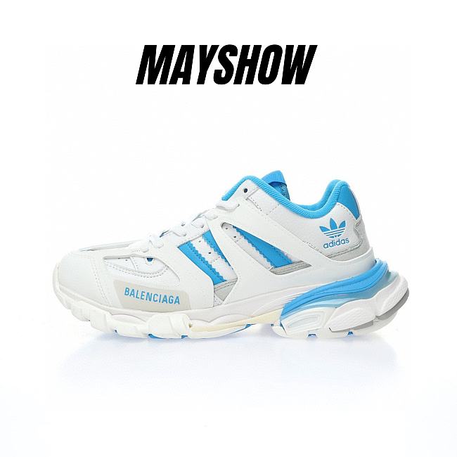 Balenciaga Track Adidas White Blue - 741107W3CZ19040 - 1