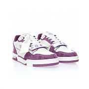 	 Louis Vuitton Trainer Denim Purple Signature - 1ABLXF - 4