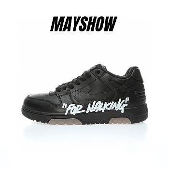 OFF-WHITE Out Of Office OOO For Walking Low Tops Black White - OMIA189C99LEA0021001