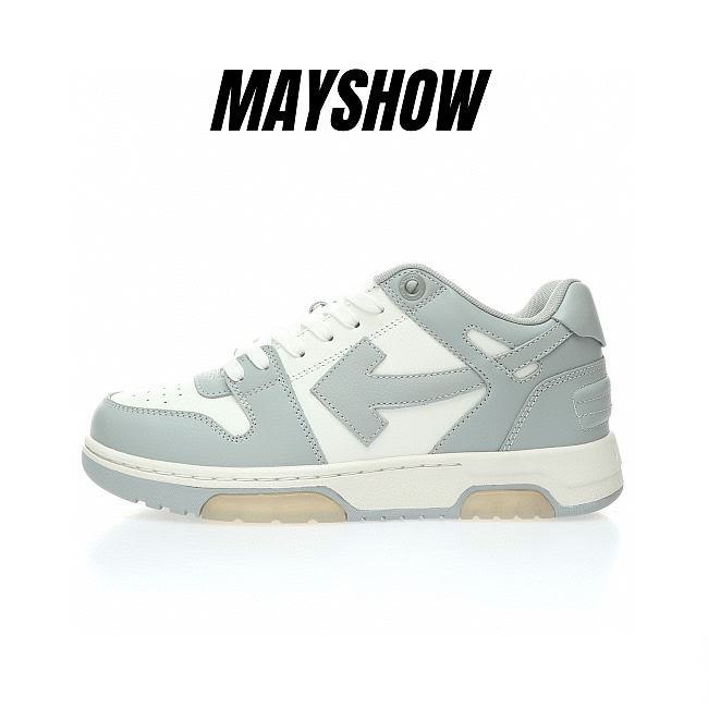 OFF-WHITE Out Of Office OOO Low Tops Grey White - OMIA189S22LEA0010109 - 1