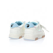 OFF-WHITE Out Of Office OOO Low Tops White Iridescent Blue - OMIA189F21LEA0030181 - 2