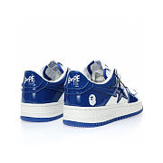 A Bathing Ape Bape Sta Patent Leather White Blue (2023) - 5