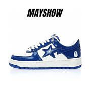 A Bathing Ape Bape Sta Patent Leather White Blue (2023) - 1