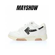 	 OFF-WHITE Out Of Office OOO Low Light Red Calf Specials White Black - OMIA189S21LEA003 - 1