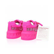 Valentino One Stud XL Nappa V Logo Crystal Embellished Pink - WS0FQ4MPVMPU - 5