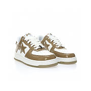 A Bathing Ape Bape Sta Patent Leather White Khaki (2023) - 3