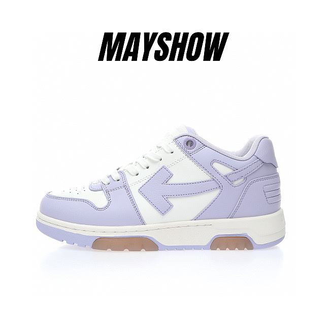 OFF-WHITE Out Of Office Calf Leather White Lilac - OWIA259F22LEA0010136 - 1