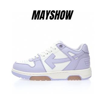 OFF-WHITE Out Of Office Calf Leather White Lilac - OWIA259F22LEA0010136