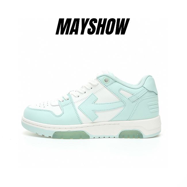 	 OFF-WHITE Out Of Office OOO Low Tops White Mint - OMIA189F22LEA0010151 - 1