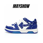 	 OFF-WHITE Out Of Office Low Tops Sartorial Stitching White Dark Blue - OWIA259S23LEA0100148 - 1