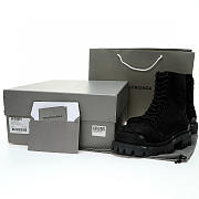 Balenciaga Strike Canvas Combat Boots in Black - 694042 W2H11 1000 - 3