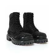 Balenciaga Strike Canvas Combat Boots in Black - 694042 W2H11 1000 - 5