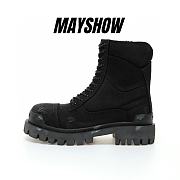 Balenciaga Strike Canvas Combat Boots in Black - 694042 W2H11 1000 - 1