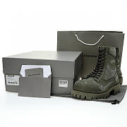 Balenciaga Strike Canvas Combat Boots in Green - 694060 W2H11 3300 - 5