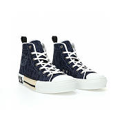 Dior Sneaker B23 High-Top Sneaker Blue Oblique and Peace Sign Dior Tears Denim - 3SH126ZWZ_H580 - 5