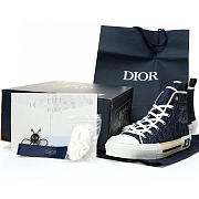 Dior Sneaker B23 High-Top Sneaker Blue Oblique and Peace Sign Dior Tears Denim - 3SH126ZWZ_H580 - 3