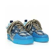 Louis Vuitton Skate Trainer Blue Swarovski Monogram - 1ABMH5 - 4