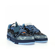 Louis Vuitton Trainer Signature Blue Denim - 1AC4YR - 5