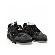 Louis Vuitton Trainer Signature Black Denim - 1AC4ZB - 3