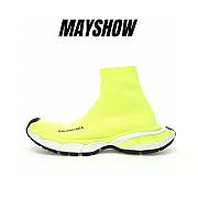 Balenciaga 3XL Sock Fluo Yellow Recycled Knit - 758483W2DG17090 - 1