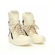 Rick Owens GeoBasket Oversized Eylet Milk Black  - RU02C7894-LVSLPO-1191 - 2