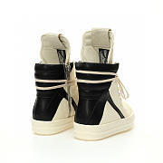 Rick Owens GeoBasket Oversized Eylet Milk Black  - RU02C7894-LVSLPO-1191 - 4