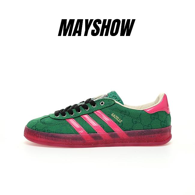 adidas x Gucci Gazelle Green GG Monogram - IE4795 - 1