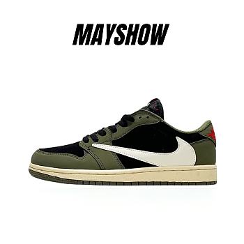 Air Jordan 1 Low OG Travis Scott Black Olive - DM7866-002