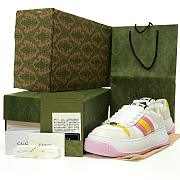 Gucci Screener with Web White Pink Yellow - 777102 AAC73 9091 - 3