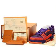 Louis Vuitton Trainer Purple Orange Crystal - 1AA6QD - 5