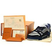 Louis Vuitton Trainer Grey Navy Crystal - 1AA6QX - 2