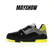 	 Louis Vuitton Trainer Grey Black Yellow Crystal - 1A9JXH - 1