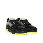 	 Louis Vuitton Trainer Grey Black Yellow Crystal - 1A9JXH - 3